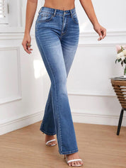 Kotty Women Bootcut High-Rise Cotton Stretchable Jeans