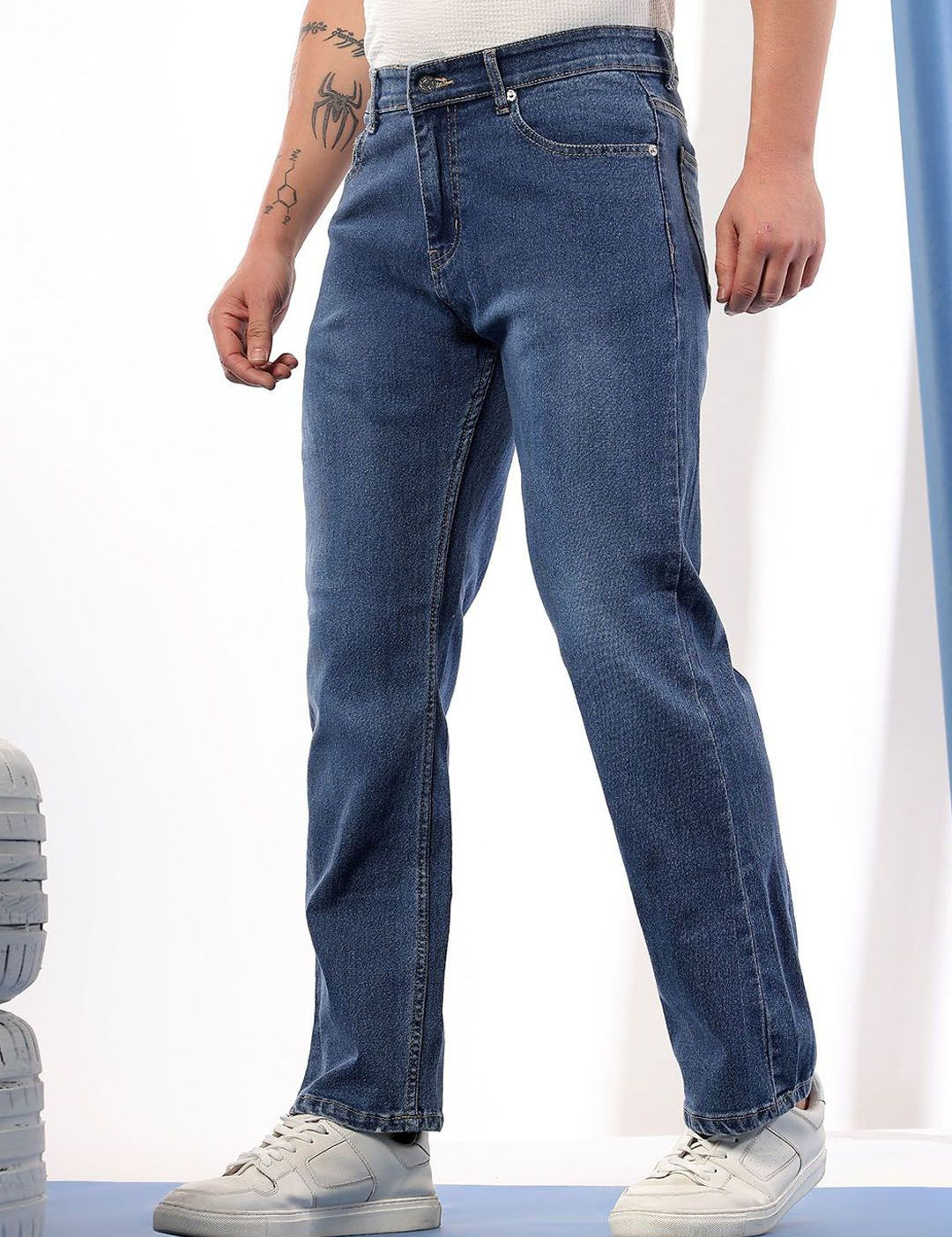 Kotty Men Comfort Regular Fit Mid-Rise Stretchable Jeans
