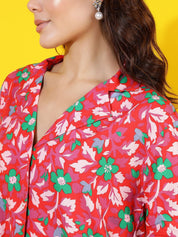 Kotty Floral Printed Shirt With Trouser 