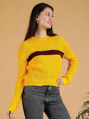 Kotty Women Colourblocked Pullover Cotton Sweaters
