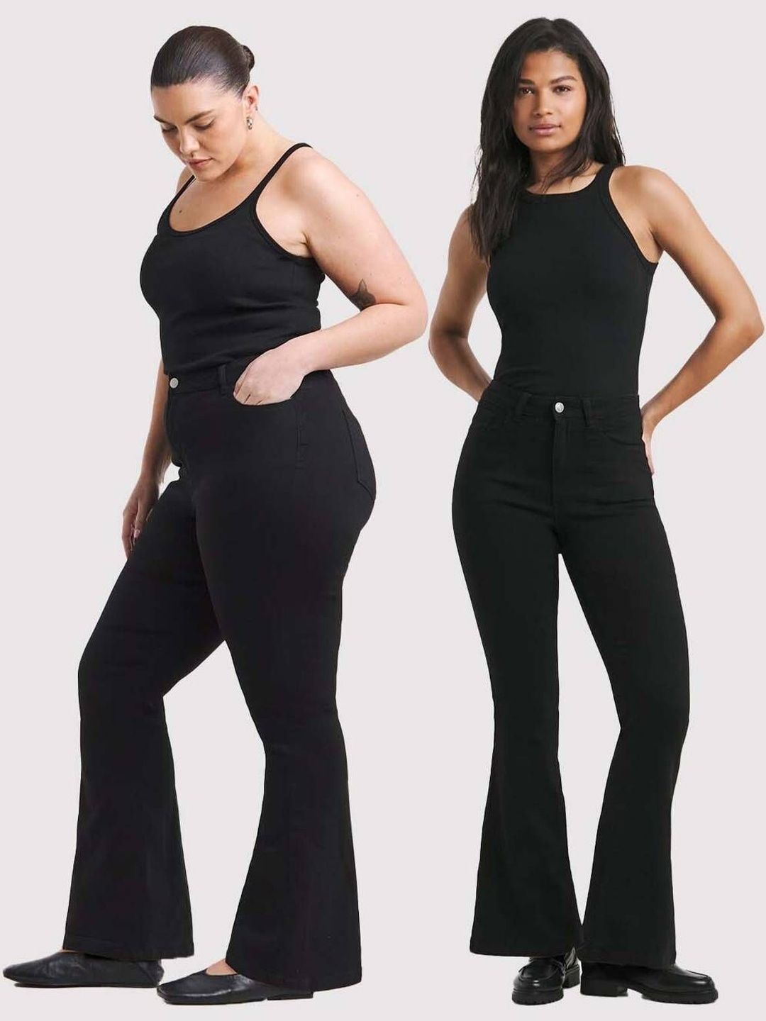 Kotty Women Bootcut High-Rise Cotton Stretchable Jeans