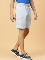 Kotty Men Solid Low-Rise Cargo Shorts