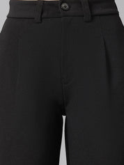 Kotty Women Colourblocked High-Rise Easy Wash Regular Trousers 