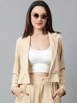 KOTTY BIZwear Basics Double Breasted Crop Blazer