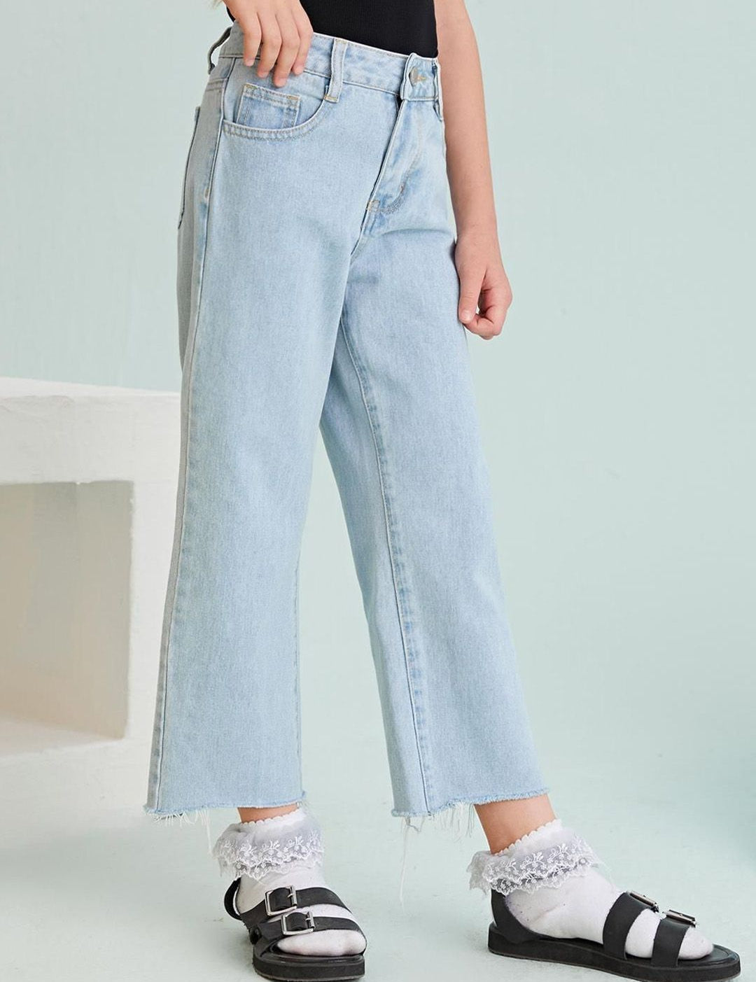 Kotty Girls Jean Mid-Rise Clean Look Stretchable Jeans