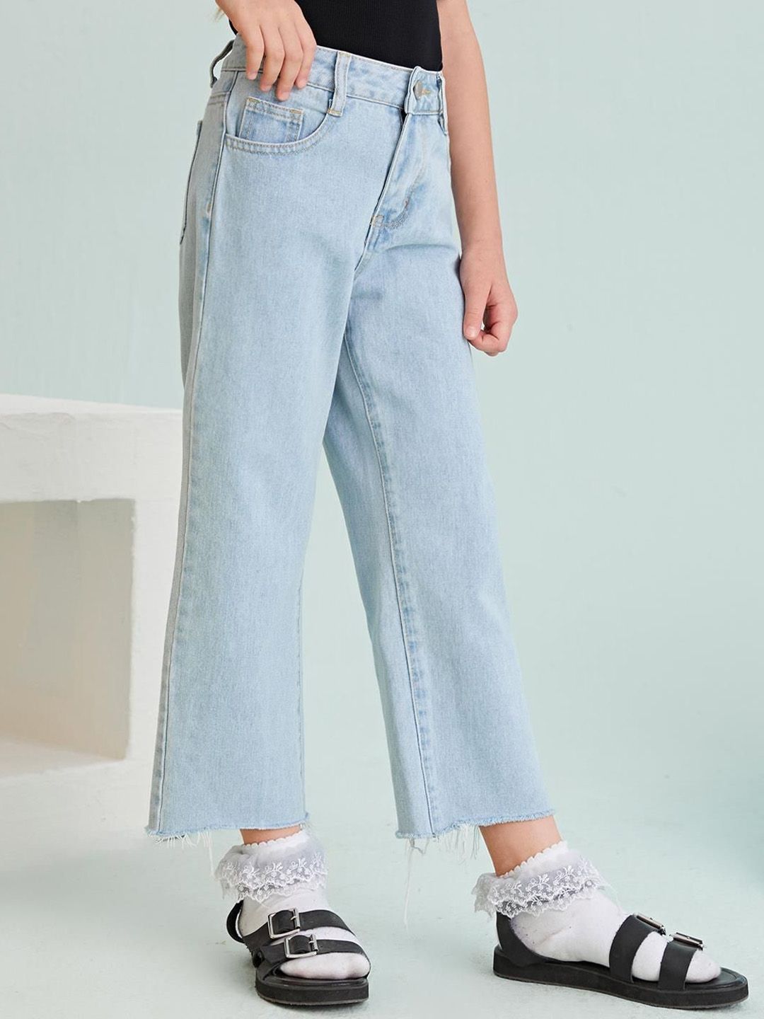 Kotty Girls Jean Mid-Rise Clean Look Stretchable Jeans