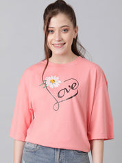 KOTTY Basics Typography Printed Oversized T-shirt