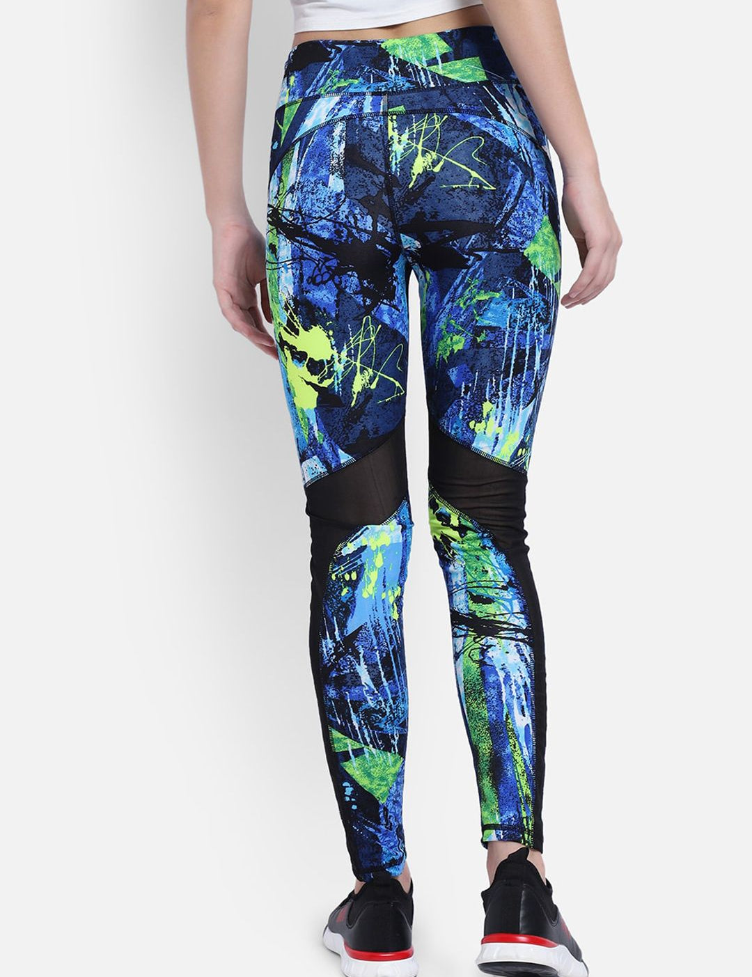 Kotty Women Blue & Green Printed Tights