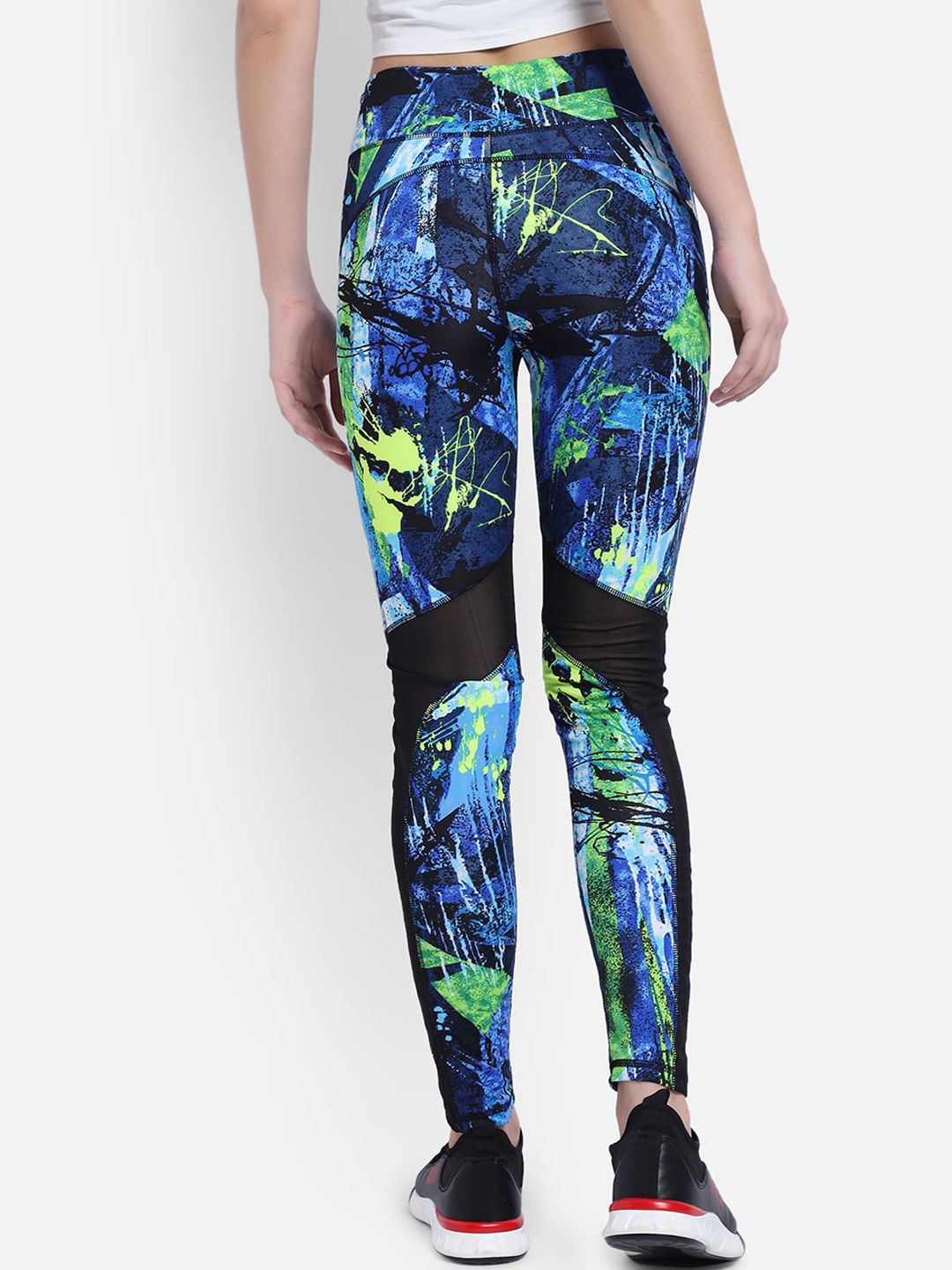 Kotty Women Blue & Green Printed Tights