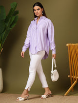 Kotty Women Relaxed Fit Spread Collar Grid Tattersall Checked Cotton Casual Shirt