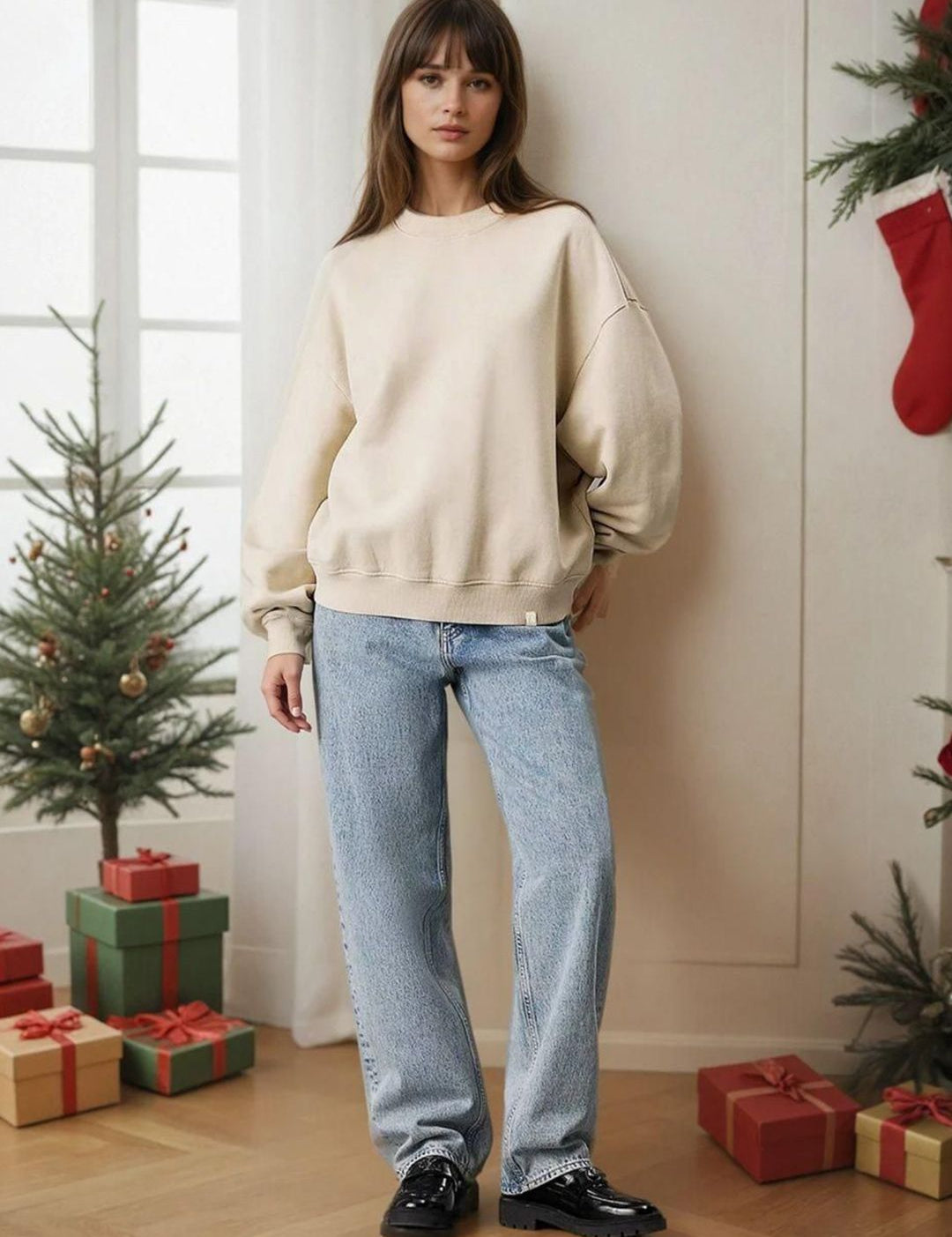 Kotty Women Solid Round Neck Regular Pullover Sweatshirt