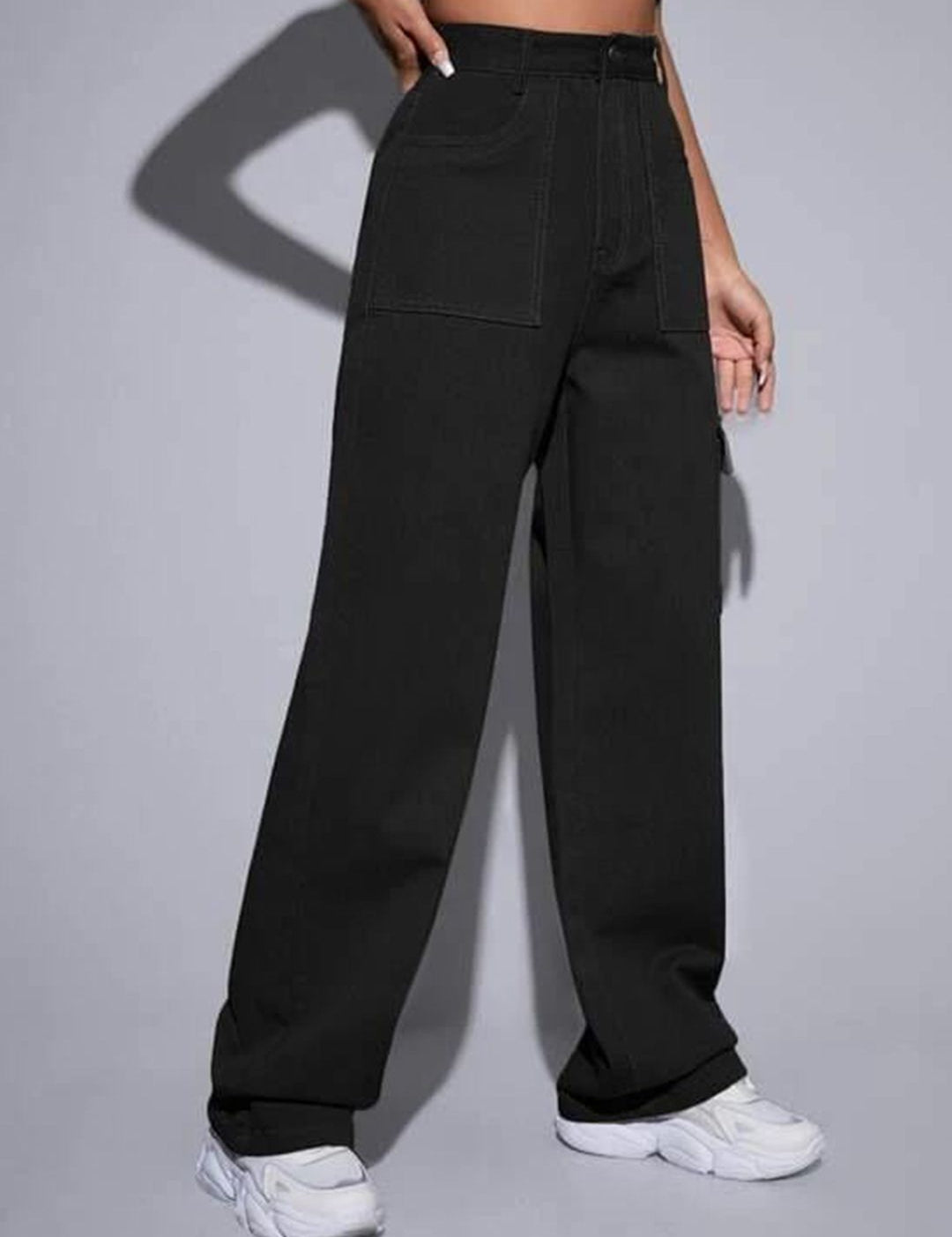 Kotty Women Black Jean High-Rise Clean Look Stretchable Jeans