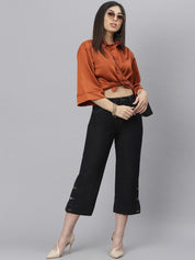 Kotty Women Blue Flared High-Rise Clean Look Jeans