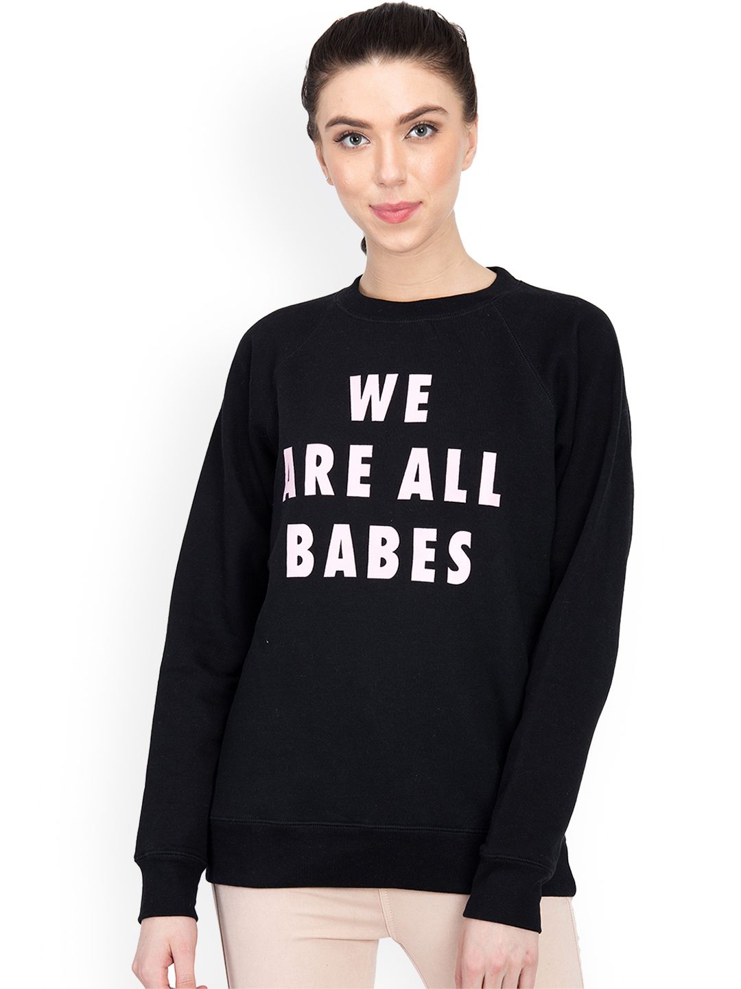 Kotty Women Black Printed Sweatshirt