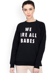 Kotty Women Black Printed Sweatshirt