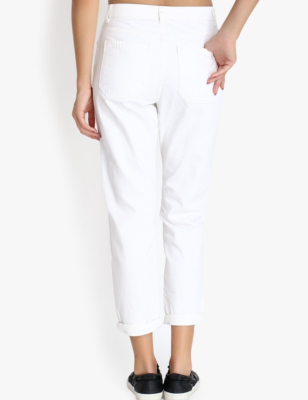 Kotty Women White Skinny Fit High-Rise Clean Look Stretchable Jeans