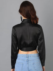 Kotty V-Neck Wrap Tie-Ups Crop Top