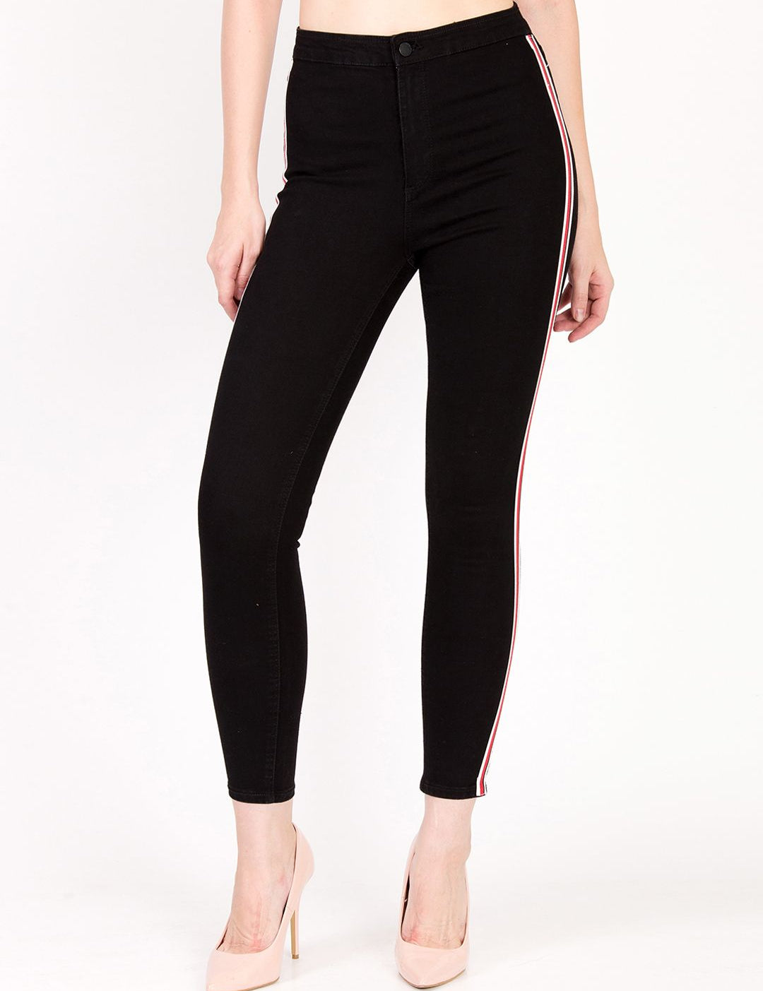 Kotty Women Black Skinny Fit High-Rise Clean Look Stretchable Jeans