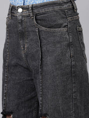 Kotty Women Jean Straight Fit High-Rise Highly Distressed Stretchable Jeans