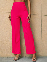 Kotty Women Relaxed Straight Fit High-Rise Easy Wash Trousers