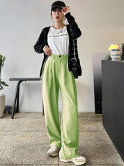 Kotty Women Easy Wash Pleated Mid-Rise Parallel Trousers