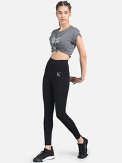 Kotty Women Black & White Printed Tights