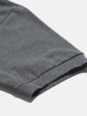 Kotty Grey & Black Colourblocked Polo Collar T-shirt