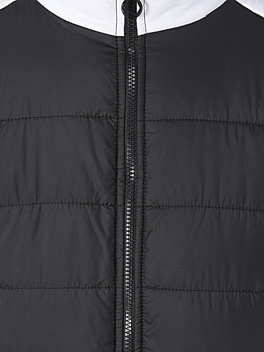 Kotty Men Black & White Colourblocked Padded Jacket