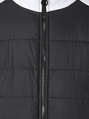 Kotty Men Black & White Colourblocked Padded Jacket