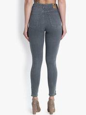 Kotty Women Grey Skinny Fit High-Rise Clean Look Stretchable Jeans