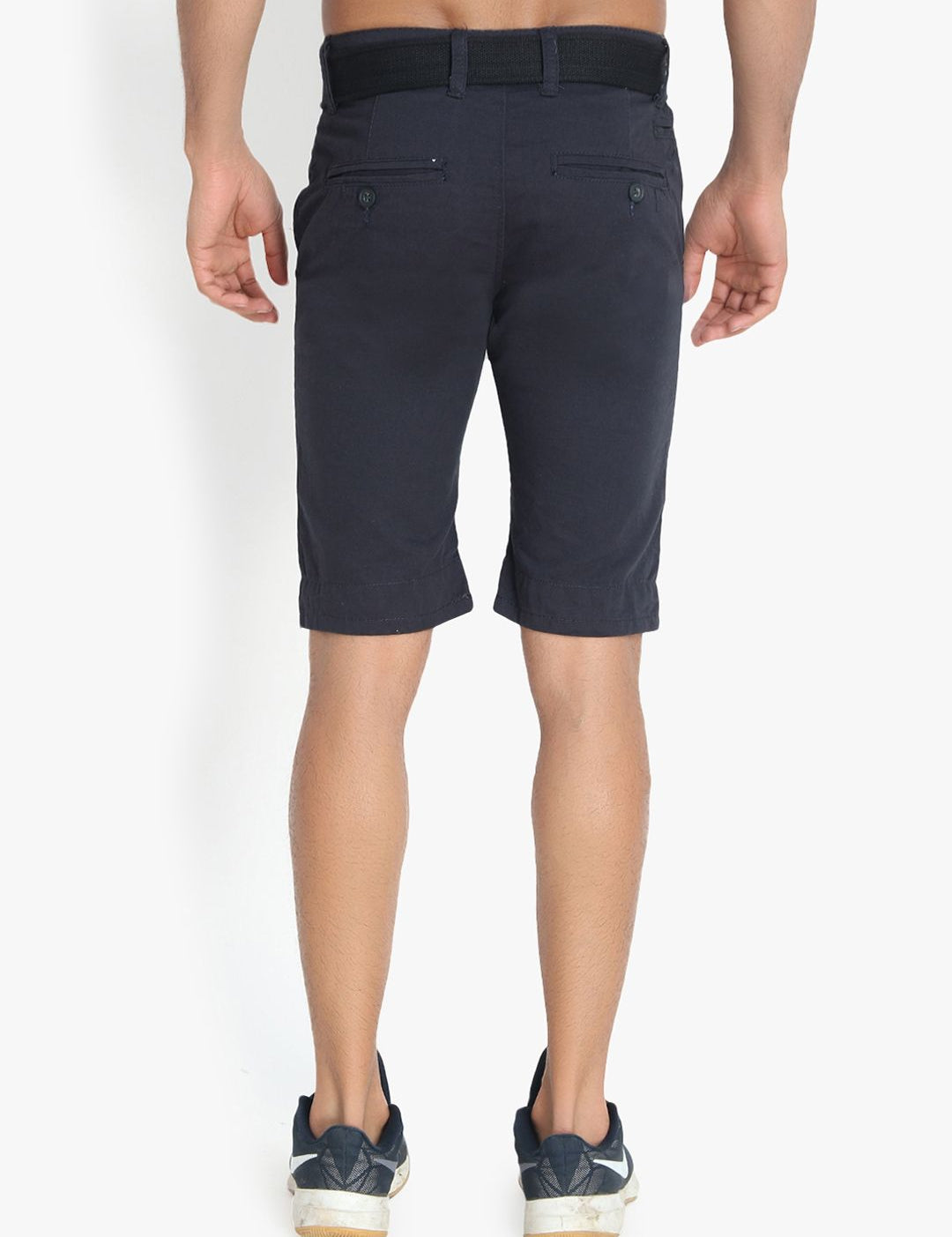 Kotty Men Blue Solid Regular Fit Regular Shorts