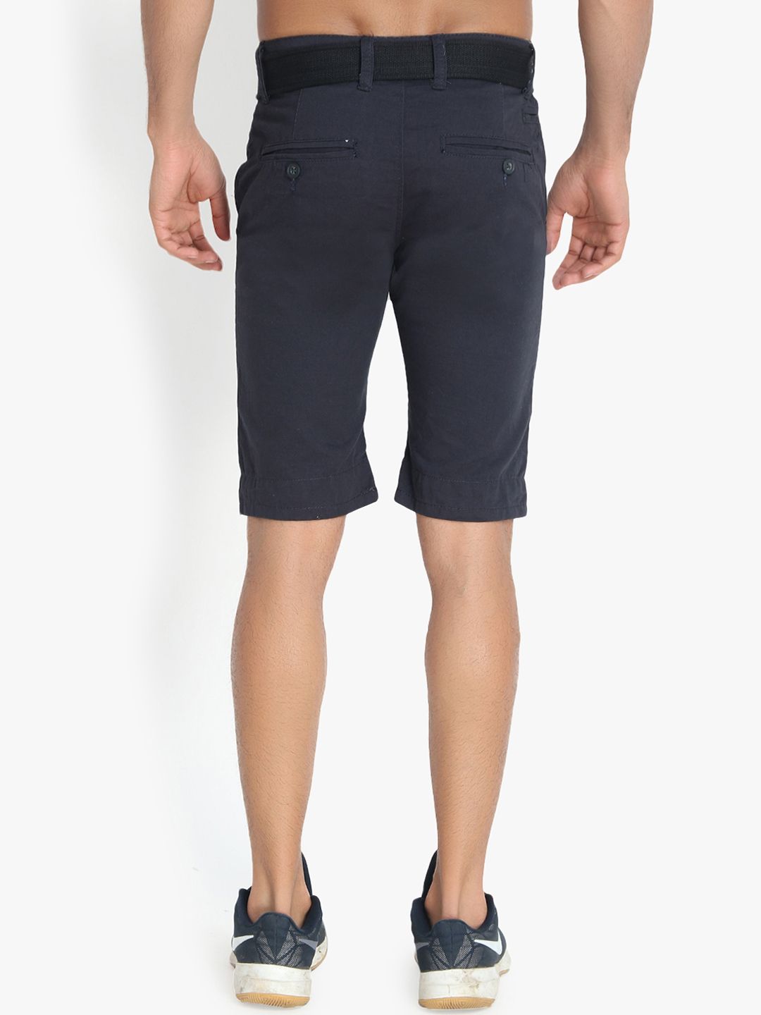 Kotty Men Blue Solid Regular Fit Regular Shorts