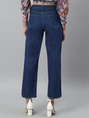 Kotty Women Cotton Jean Straight Fit High-Rise Stretchable Jeans