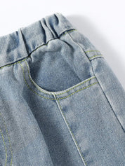 Kotty Girls Blue Jean Low Distress Light Fade Jeans