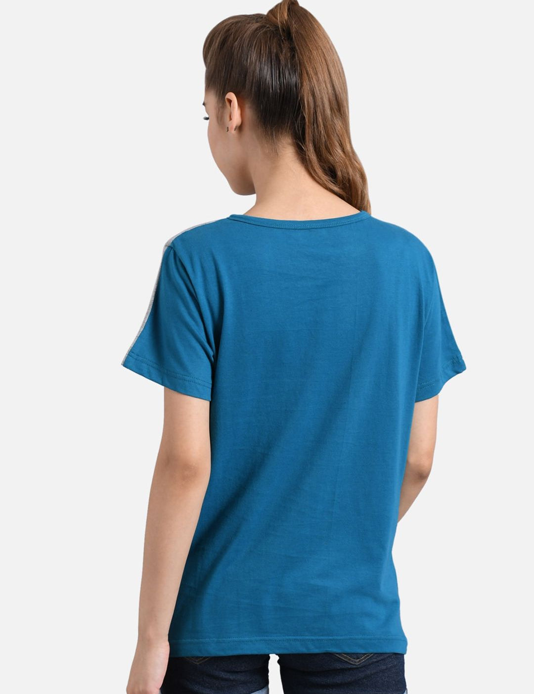 Kotty Women Pack of 2 Colourblocked Round Neck T-shirt