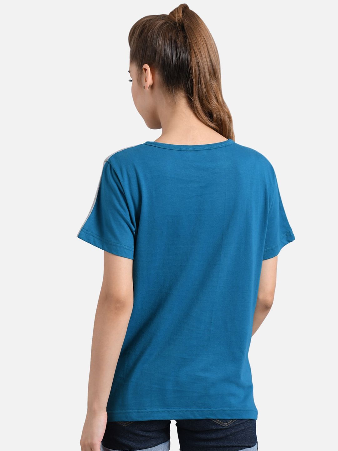 Kotty Women Pack of 2 Colourblocked Round Neck T-shirt