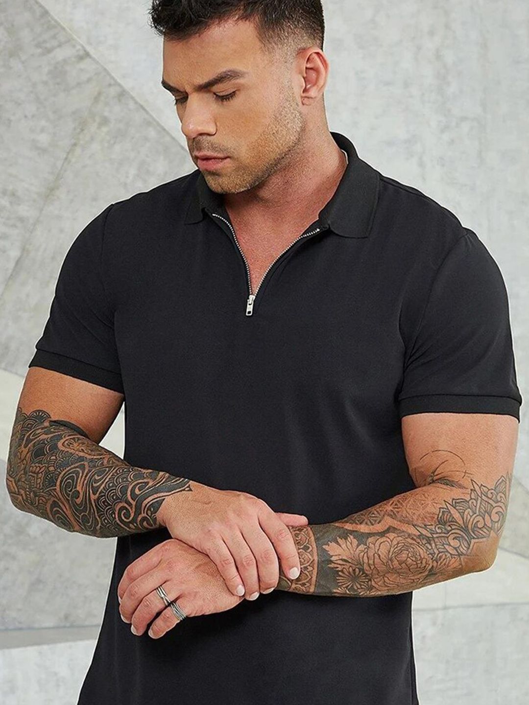 Kotty Men Polo Collar Cotton T-shirt