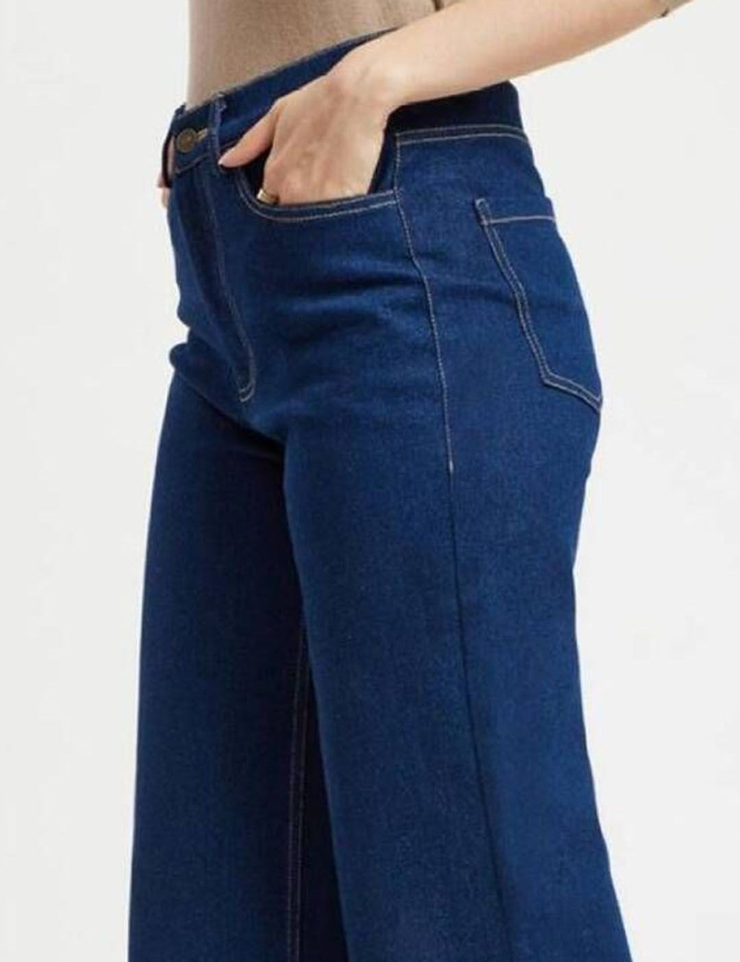 Kotty women's jeans Women Wide Leg High-Rise Stretchable Jeans