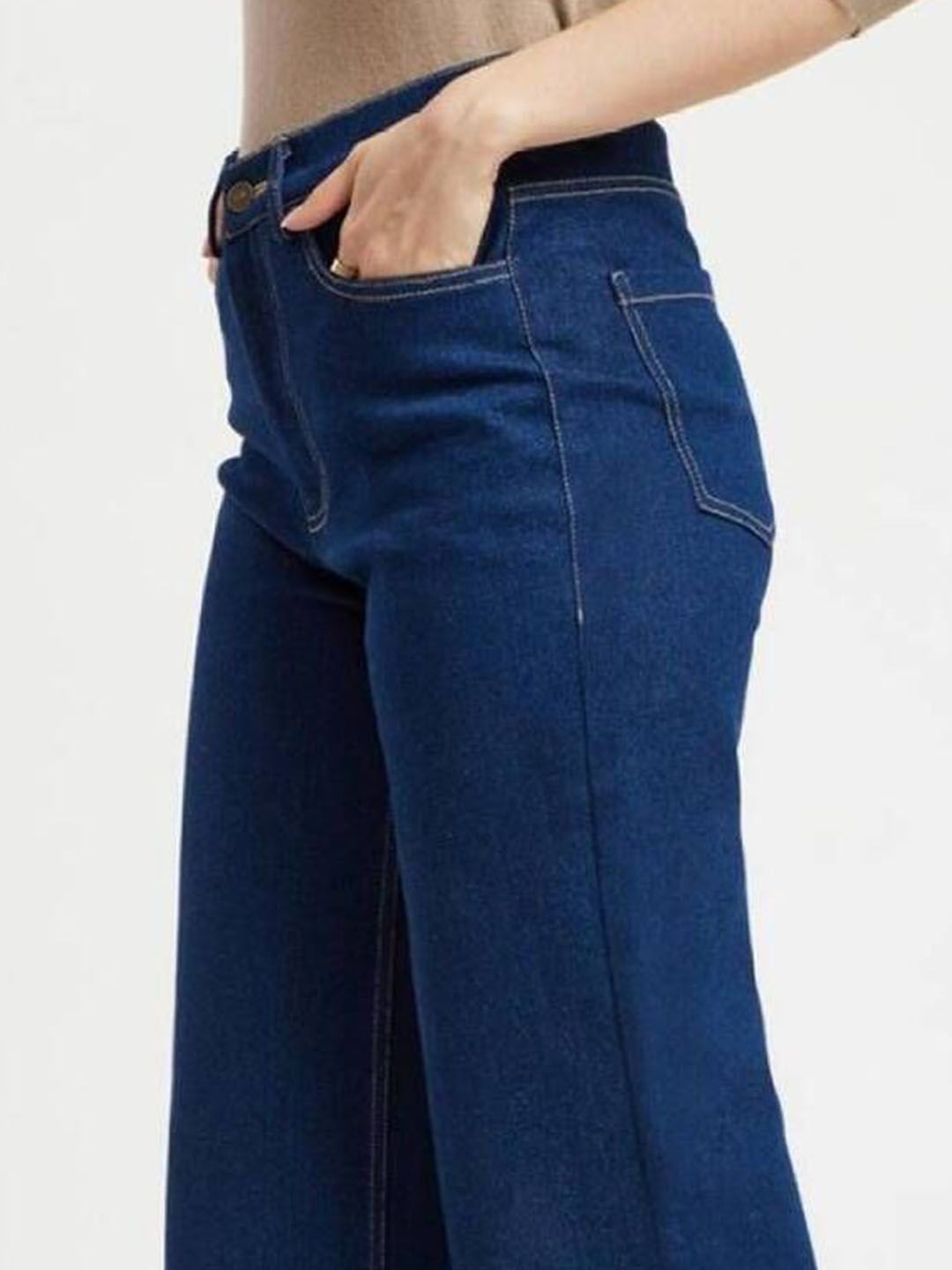 Kotty women's jeans Women Wide Leg High-Rise Stretchable Jeans