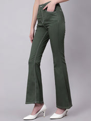 Kotty Women Jean Bootcut High-Rise Low Distress Stretchable Jeans