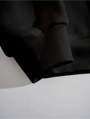 Kotty Typography Printed Round Neck Fleece Pullover Sweatshirt