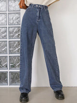 Kotty Women Jean Wide Leg High-Rise Light Fade Stretchable Jeans