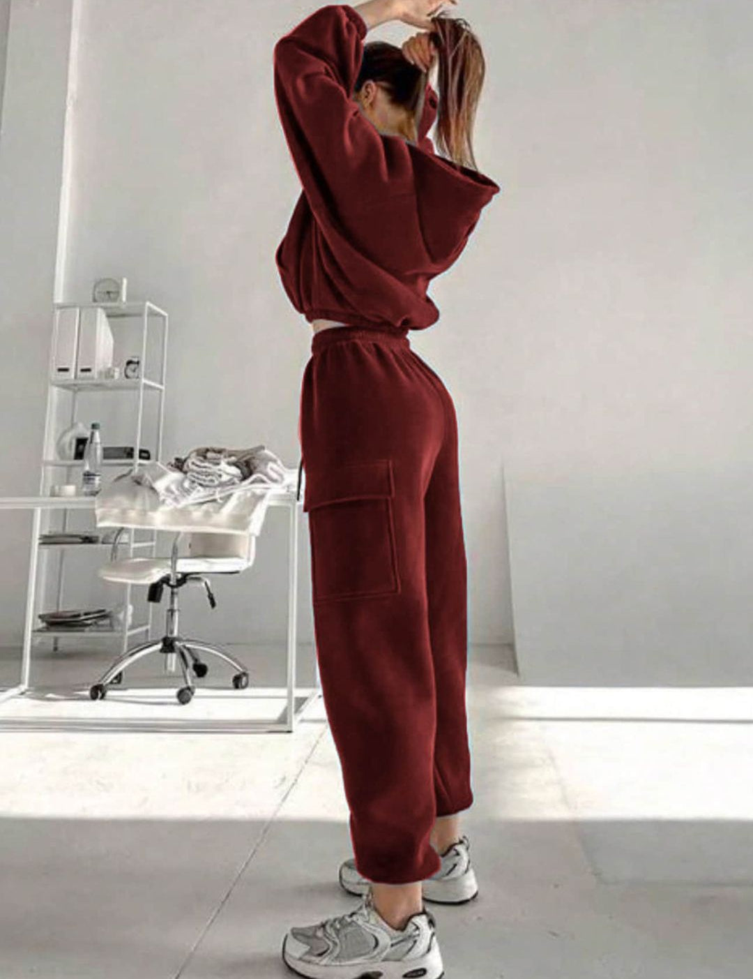 Kotty Hooded Mid Rise Sweatshirt With Joggers