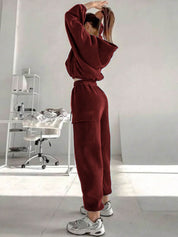 Kotty Hooded Mid Rise Sweatshirt With Joggers