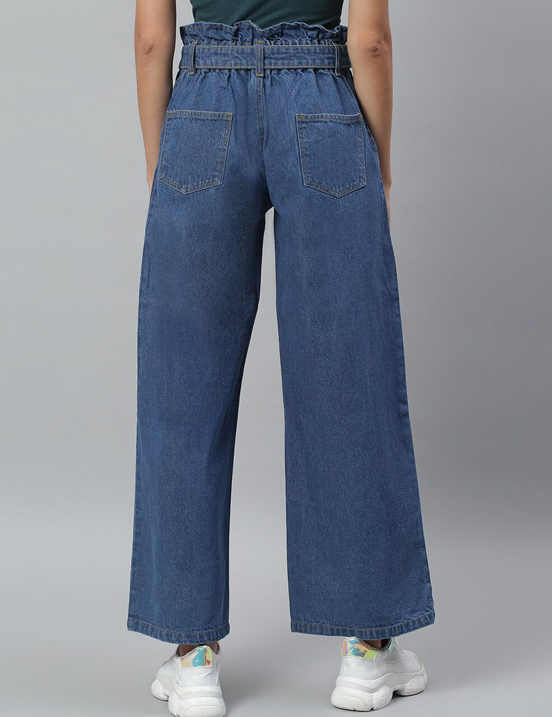 Kotty Women Blue Flared High-Rise Clean Look Stretchable Jeans