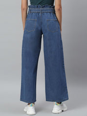 Kotty Women Blue Flared High-Rise Clean Look Stretchable Jeans