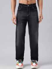 Kotty Men Low-Rise Low Distress Heavy Fade Stretchable Jeans