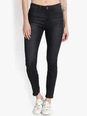 Kotty Women Black Skinny Fit High-Rise Clean Look Jeans