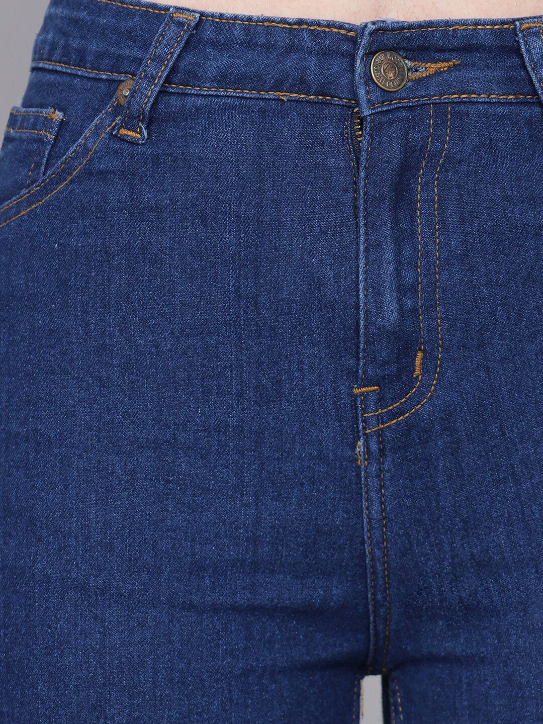 Kotty Women Blue Flared High-Rise Mildly Distressed Jeans