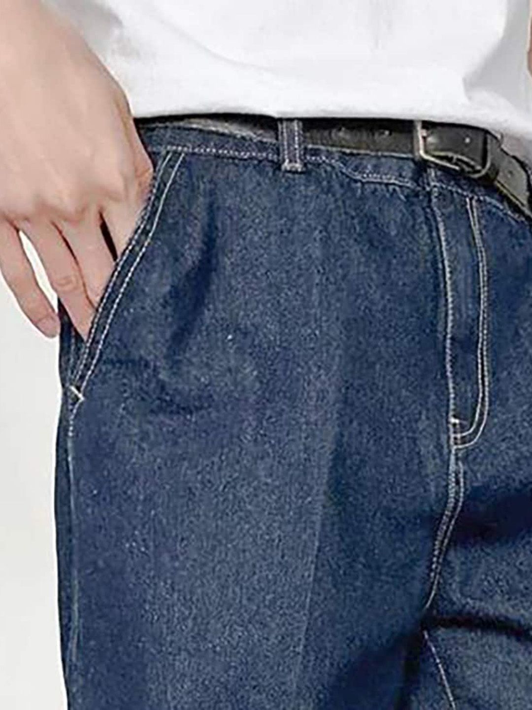 Kotty Men Slim Fit Low-Rise Clean Look Stretchable Cotton Jeans